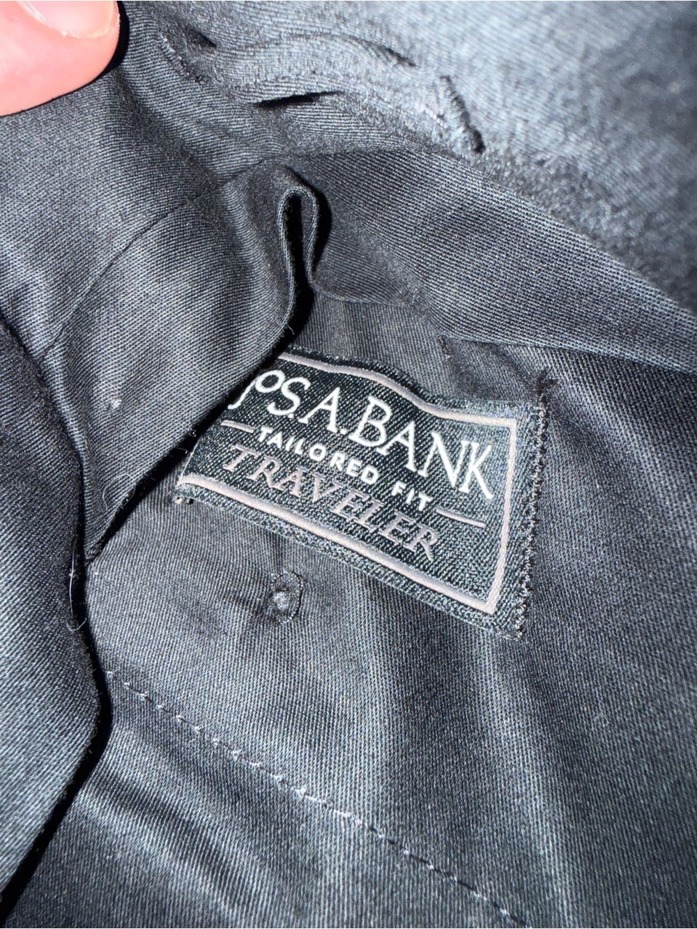 Jos. A. Bank Traveler Collection Black Tailored Fit Suit Pants 100% Wool 38x30 - Picture 3 of 10